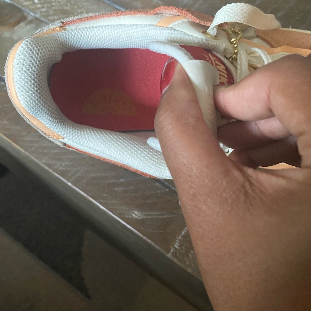 Nike Air Force 1 Low Pink and White Women's Shoes - Picture 10 of 11